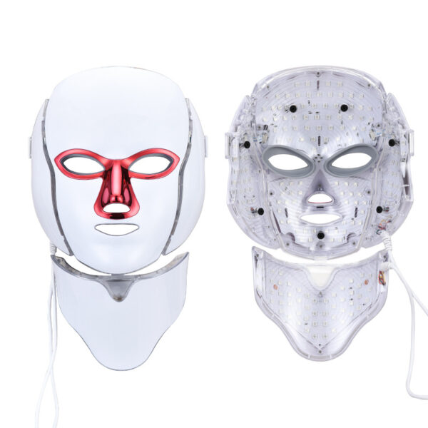 7 Colors LED Facial Mask Skin Care Mask, LED Light Therapy Face&Neck Mask - Image 3